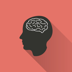 Brain - vector icon.