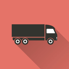 Truck - vector icon.