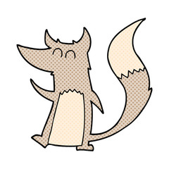 cartoon little wolf