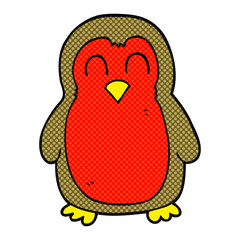 cartoon christmas robin