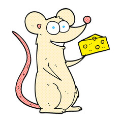 cartoon mouse with cheese