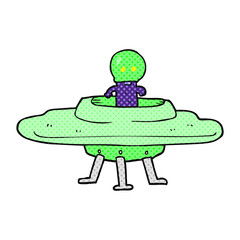 cartoon flying saucer