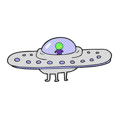 cartoon flying saucer
