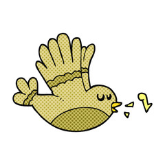 cartoon singing bird