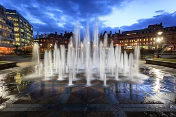 Foto op Canvas Fountain in city centre Sheffield © SakhanPhotography