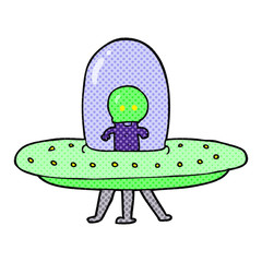 cartoon flying saucer