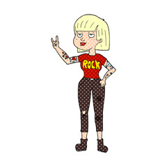 cartoon rock girl