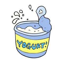 cartoon yogurt