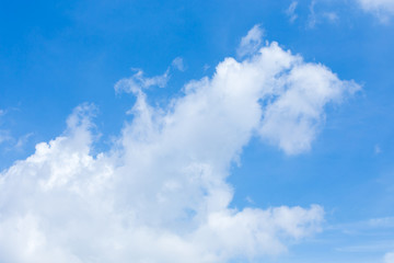 cloud on clear blue sky background