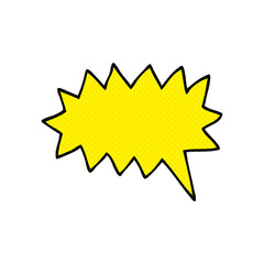 cartoon simple shout bubble doodle