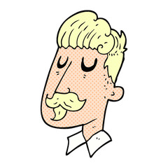 cartoon man with mustache