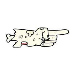 cartoon pointing zombie hand