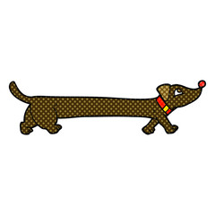 cartoon dachshund