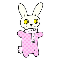cartoon spooky skull rabbit