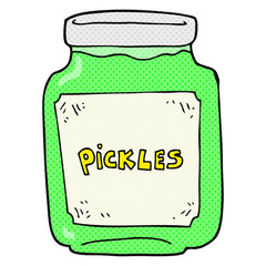 cartoon pickle jar