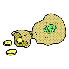 cartoon bag of money
