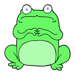 cartoon nervous frog