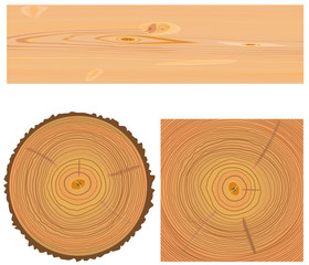 Realistic wooden background. Wood planks. Vector illustration