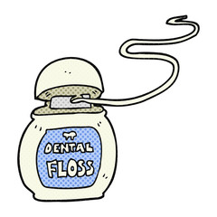 cartoon dental floss