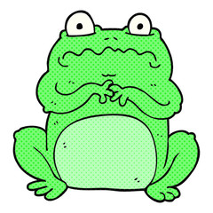 cartoon funny frog