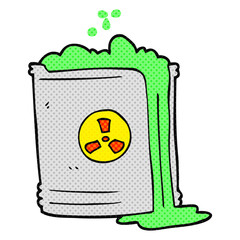 cartoon radioactive waste