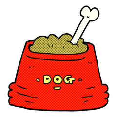 cartoon dog food bowl