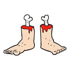 cartoon gross severed feet