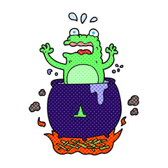 cartoon funny halloween toad