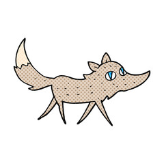 cartoon little wolf
