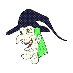 cartoon cackling witch