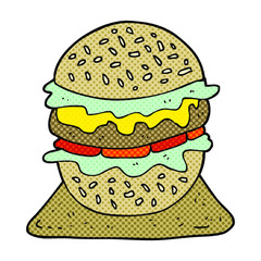 cartoon tasty burger