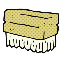 cartoon scrubbing brush