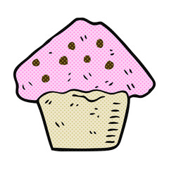 cartoon strawberry muffin