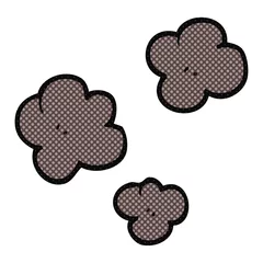 Tuinposter cartoon smoke cloud symbol © lineartestpilot