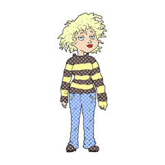 cartoon chilled out girl