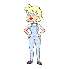 cartoon farmer girl