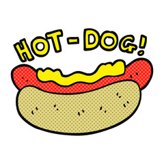 cartoon hotdog