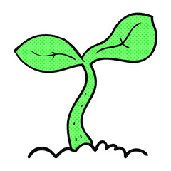Naklejka premium cartoon seedling growing