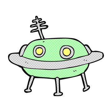 cartoon alien spaceship