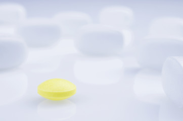 Medicine yellow pill