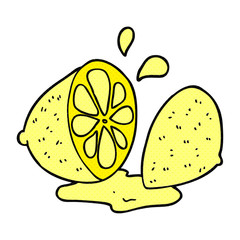 cartoon cut lemon
