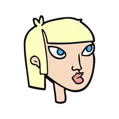 cartoon female face