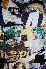 Fototapeta premium Losowe tło kolaż tekstura papieru typografia na ścianie