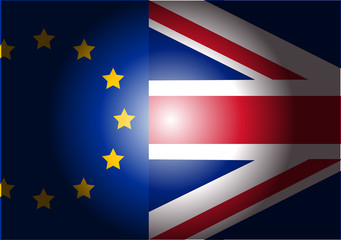 Флаг Европейского Союза и Великобритании