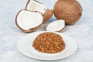 serving of coconut rice