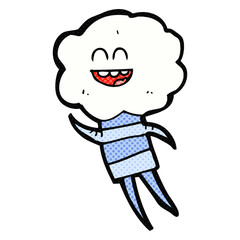 cartoon cute cloud head creature