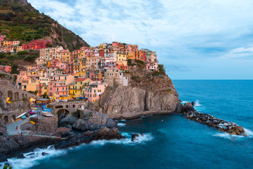 Fototapeta na wymiar Manorola village in Cinque Terre, Italy