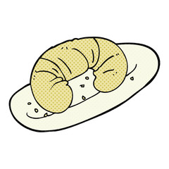 cartoon croissant