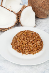 serving of coconut rice