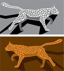 Stylized cat vector